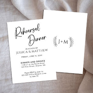 Convite Simples Janto de ensaio preto e branco