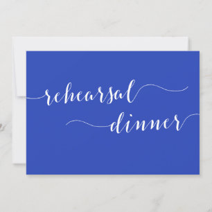 Convite Simples Janto de Ensaios de Casamento Azul Real Co