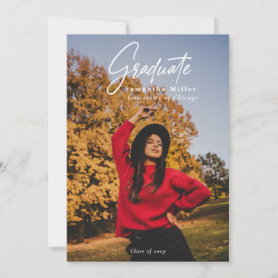 Convite Simples Minimalista Moderna  2 Foto Graduação