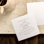 Convite Simples Minimalista para Casamento Quadrad<br><div class="desc">Convide os convidados para o seu casamento com este convite de casamento simples e moderno, personalizável, que apresenta uma fonte limpa em fundo branco. Este convite é perfeito para qualquer estação. Para personalização mais avançada deste design, por exemplo, alteração do layout, da fonte ou do tamanho do texto, clique no...</div>