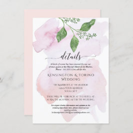 Convite Simples Moderno Detalhes Casamento de Folhagem Euc