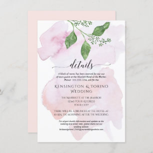 Convite Simples Moderno Detalhes Casamento de Folhagem Euc