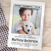 Simples Moderno Menino Foto Minimalista Primeiro M