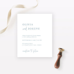 Convite Simples Moderno Mínimo para Casamento de O