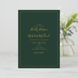 Convite Simples Natal Elegante | Casamento Casual Verde