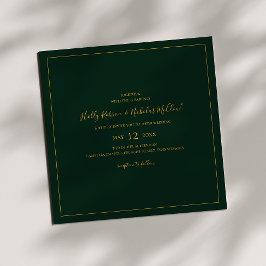 Convite Simples Natal Elegante | Casamento na Praça Verde
