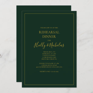 Convite Simples Natal Elegante   Janto de ensaio verde