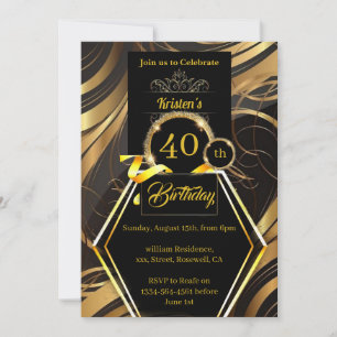 Convite simples para aniversário de 40 anos