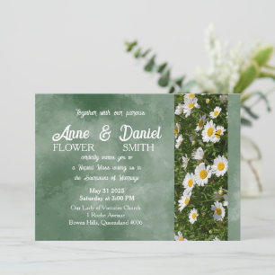 Convite Simples para Casamento Católico Verde