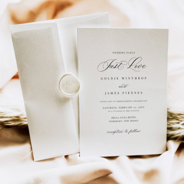 Convite Simples Para Casamento Da Caligrafia Moder (Criador carregado)