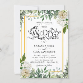 Convite simples para casamentos de flores