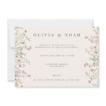 Convite Simples para Festa de noivado de Bóho Selv