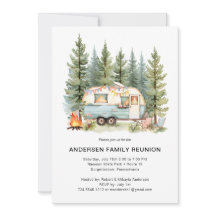 Convite Simples para Floresta Russa da Reunião Mod