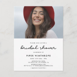 Convite simples para fotografia de chá de panela