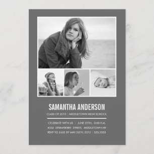 Convite Simples para Graduação de Linha do Tempo -