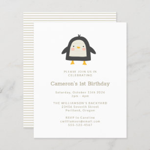 Convite Simples para primeiros aniversarios do Pin