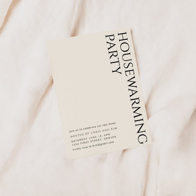 Convite Simples Partido para o Aquecimento Doméstico Moder (Criador carregado)