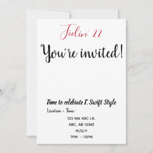 Convite Simples + Plano para Aniversário de 22 Ano