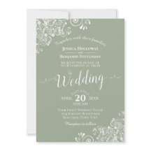 Simples rendas brancas do legado no casamento verd