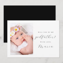 Simples Roteiro Elegante Proposta de Padrinho Foto