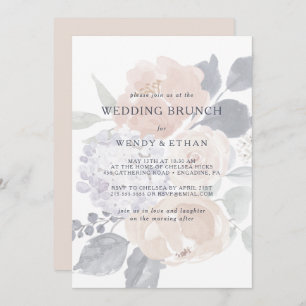 Convite Simples Rustic Floral Brunch