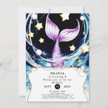 Simples sob o Mar Sereia Aniversário