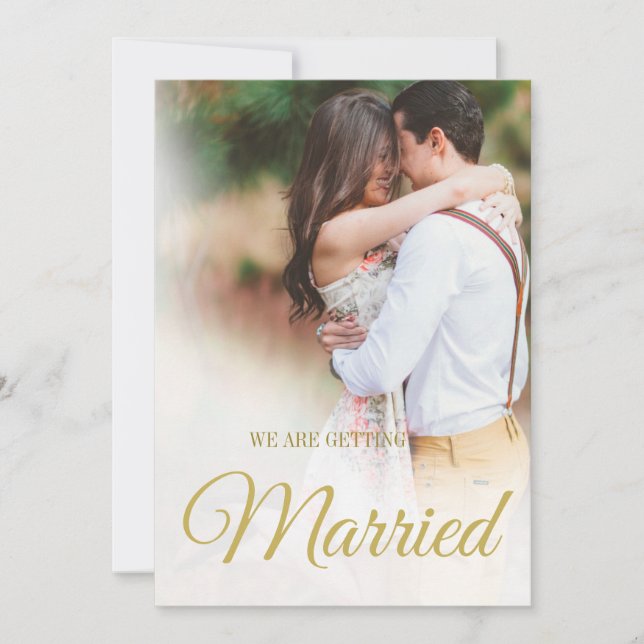 Convite Simples Sobreposição de Foto de Casamento Moderno (Frente)