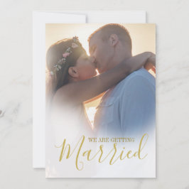 Convite Simples Sobreposição de Foto Moderna 2 de Casament