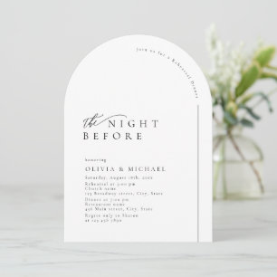 Convite Simples Tipografia Moderna e Elegante A Noite Ante