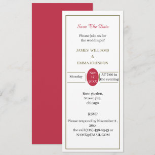 Convite Simples Vermelho E Verde Personalizado Salvar A Da