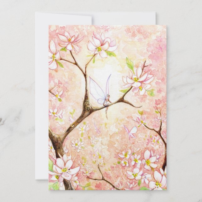 Convite Simples Vista da Flor de Rosa (Frente)