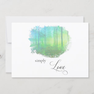 Convite "SIMPLESMENTE AMOR O Casamento da Floresta Russa