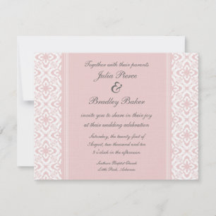 Convite Simplesmente Casamento tema damasco Espantoso Conv
