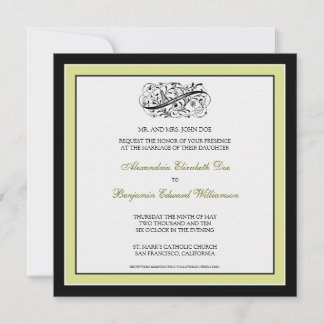 Convite simplesmente elegante do casamento