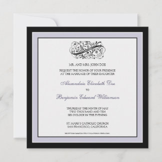 Convite simplesmente elegante do casamento