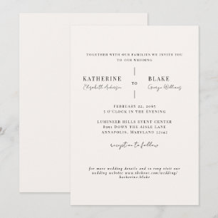 Convite Simplesmente Nosso Site de Casamento em Champanhe