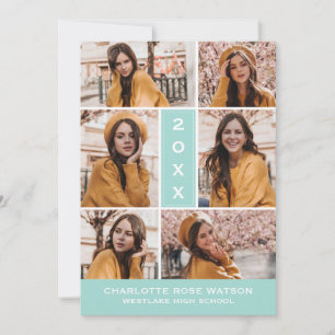 CONVITE SIMPLESMENTE O CHIC PHOTO COLLAGE GRADUATION INVIT