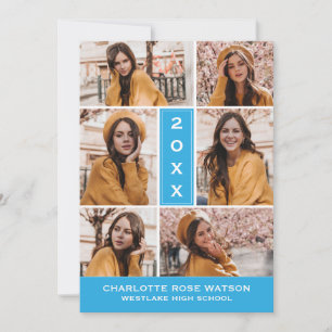 CONVITE SIMPLESMENTE O CHIC PHOTO COLLAGE GRADUATION INVIT