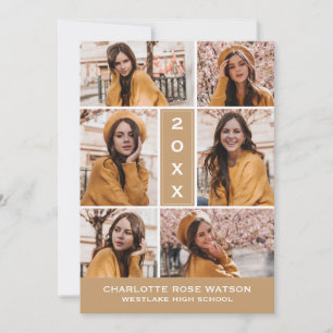 CONVITE SIMPLESMENTE O CHIC PHOTO COLLAGE GRADUATION INVIT