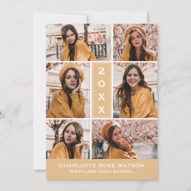 CONVITE SIMPLESMENTE O CHIC PHOTO COLLAGE GRADUATION INVIT (Frente)