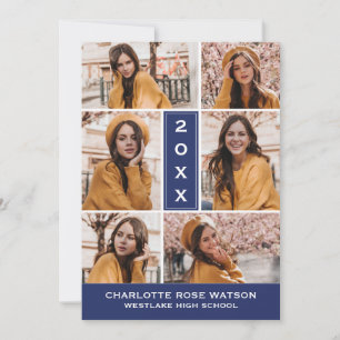 CONVITE SIMPLESMENTE O CHIC PHOTO COLLAGE GRADUATION INVIT