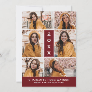 CONVITE SIMPLESMENTE O CHIC PHOTO COLLAGE GRADUATION INVIT