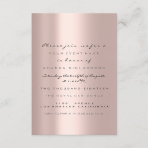 Convite Simplesmente Rosa Dourado Blush Noiva Sweet 16