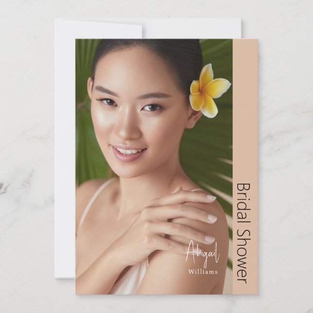 Convite Simplesmente Seu Chá de panela De Foto Moderno Da  (Frente)