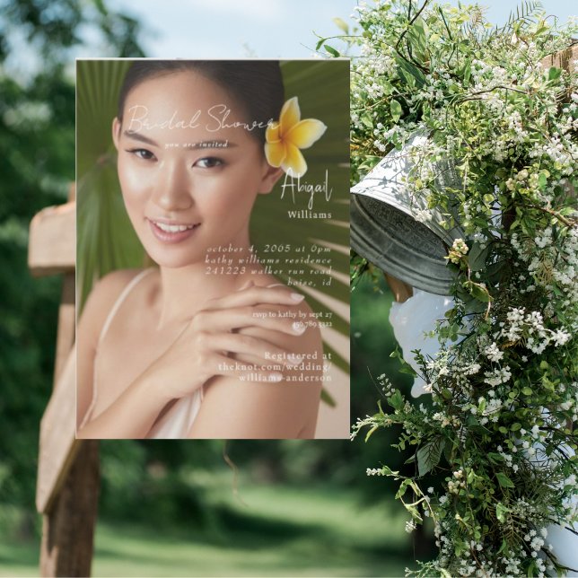 Convite Simplesmente Seu Chá de panela Fotográfico Bride (Criador carregado)