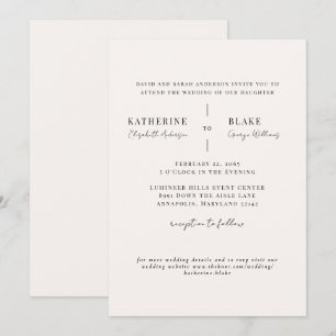 Convite Simplesmente Us Site de Champanhe Leve Casamento