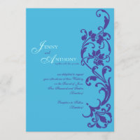 Simplicidade Elegante DIY em Azul Celeste e Violet