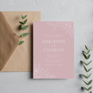 Convite Simplicidade Floral 1 Casamento Minimalista ao Lua