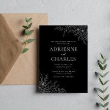 Simplicidade Floral 1 Casamento Minimalista Preto