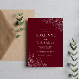 Convite Simplicidade Floral 1 Rosewood Casamento Minimalis